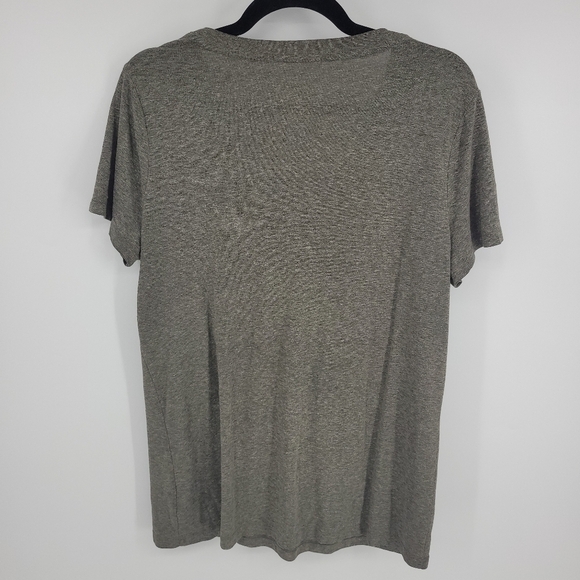 Mossimo Supply Heather Grey V-neck Short Sleeve T-Shirt - Picture 3 of 6